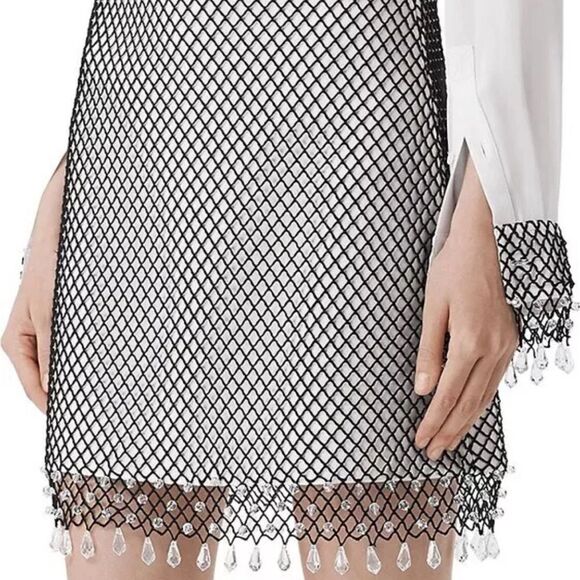 Burberry Gloria Crystal-Embellished Wool-Blend Skirt size 6 NWT $2050 - Picture 3 of 10